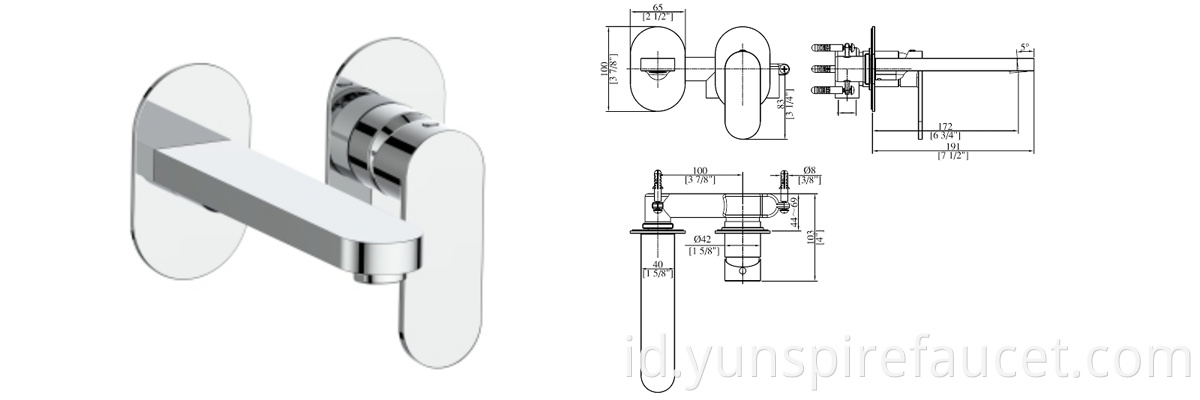 concealed basin tap